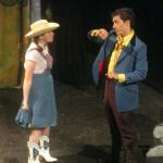 Calamity Jane (Katie Proulx) and The Mayor of Hoopersville (Abraham M. Adams).