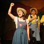 Calamity Jane (Katie Proulx), Townie Toula (Sarah Pullman) and The Mayor of Hoopersville (Abraham M. Adams).